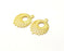 2 Gold Charms Gold Plated Charms  (33x27mm)  G16690