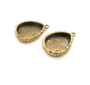 4 Hammered Base Resin Base Pendant Blank inlay Blank Mosaic Blank Bezel Setting Mountings Antique Bronze Plated Metal (18x13mm blank) G15886
