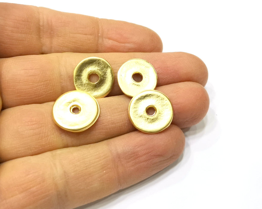 4 Disc Findings Gold Plated Findings (15mm)  G16702