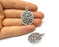 2 Silver Charms Antique Silver Plated Charms (37x25mm)  G16715