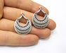 2 Silver Charms Antique Silver Plated Charms (32x24mm)  G16730