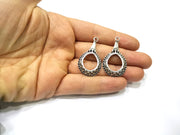 2 Silver Charms Antique Silver Plated Charms (45x29mm)  G16736