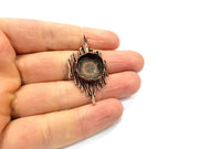 Antique Copper Pendant Blank Mosaic Base Blank inlay Necklace Blank Resin Blank Mountings Copper Plated Brass ( 15 mm blank) G15890
