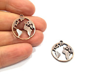 5 World Charm Antique Copper Plated Metal (20mm) G15891