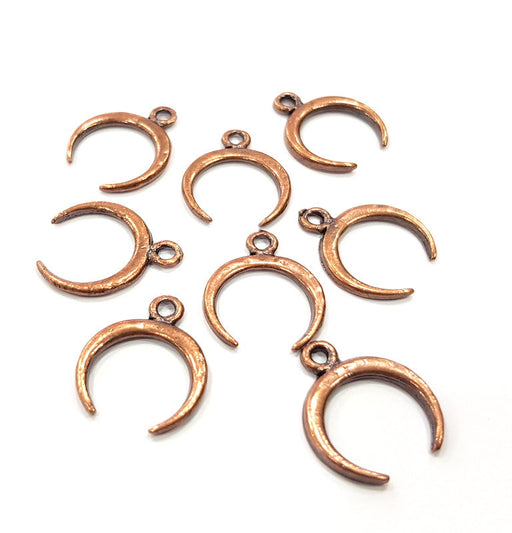 20 Crescent Charm Antique Copper Plated Metal (20x17mm) G15903