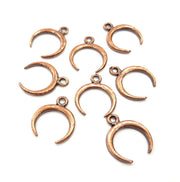 20 Crescent Charm Antique Copper Plated Metal (20x17mm) G15903