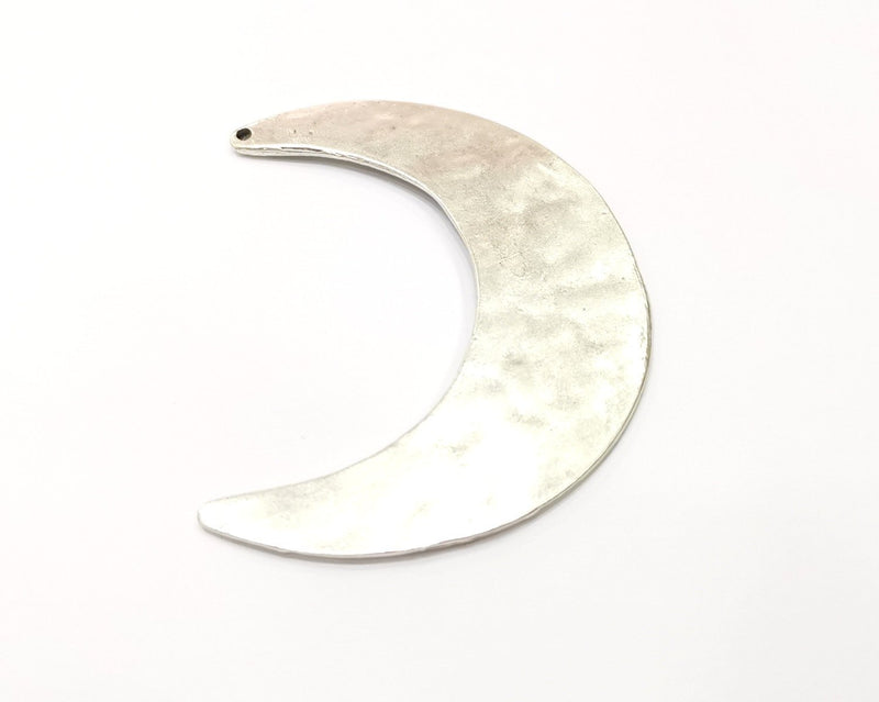 Crescent Pendant Antique Silver Plated Pendant (67x20mm) G16747