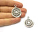 2 Silver Charms Antique Silver Plated Charms (36x28mm)  G16748