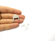 4 Silver Charms Antique Silver Plated Charms (25x24mm)  G16753