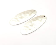2 Silver Charms Antique Silver Plated Charms (54x22mm)  G16767