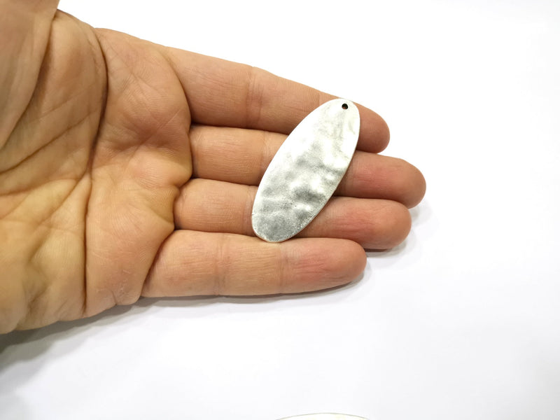 2 Silver Charms Antique Silver Plated Charms (54x22mm)  G16767