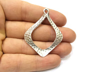 2 Silver Charms Antique Silver Plated Charms (50x40mm)  G16774