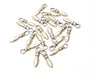 20 Silver Charms Antique Silver Plated Charms (19x4mm)  G16777