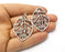 2 Leaf Charms Antique Silver Plated Charms (49x30mm)  G16778
