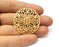 2 Gold Charms Gold Plated Charms  (40mm)  G16782