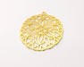 2 Gold Charms Gold Plated Charms  (40mm)  G16782