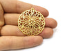 2 Gold Charms Gold Plated Charms  (40mm)  G16782