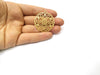 2 Gold Charms Gold Plated Charms  (40mm)  G16782