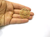 2 Gold Charms Gold Plated Charms  (40mm)  G16782