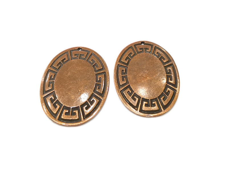 2 Copper Charm Antique Copper Charm (42x30mm) G16810