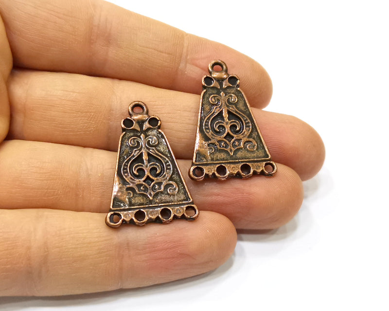 2 Copper Charm Connector Antique Copper Charm (32x21mm) G16811