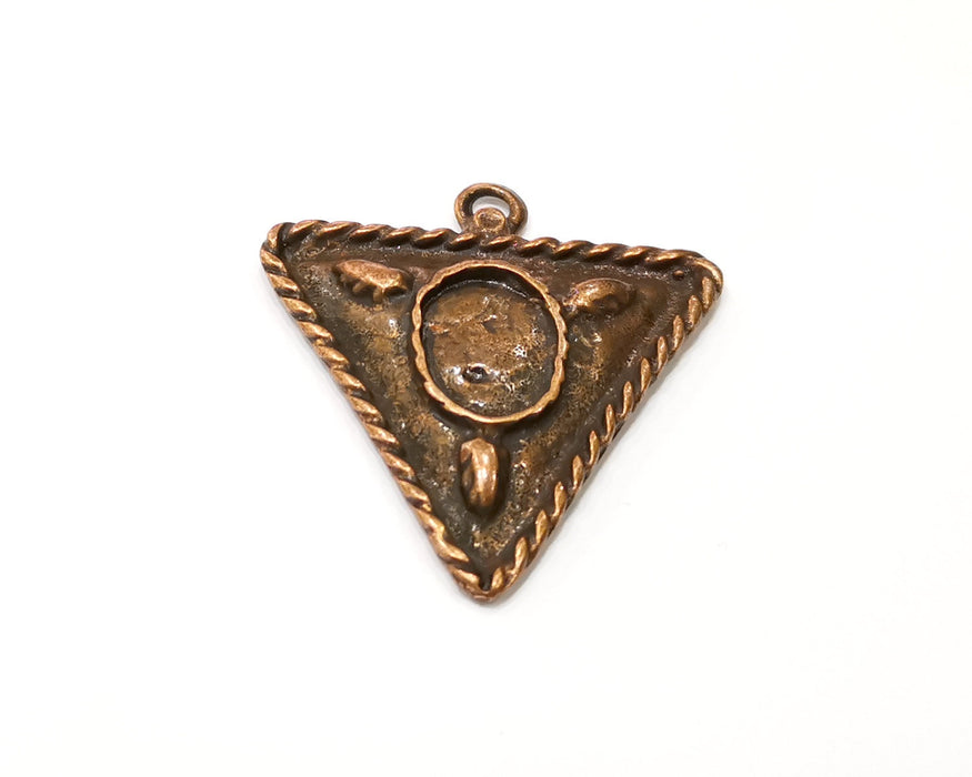 Antique Copper Pendant Antique Copper Plated Metal (51x46mm) G16811