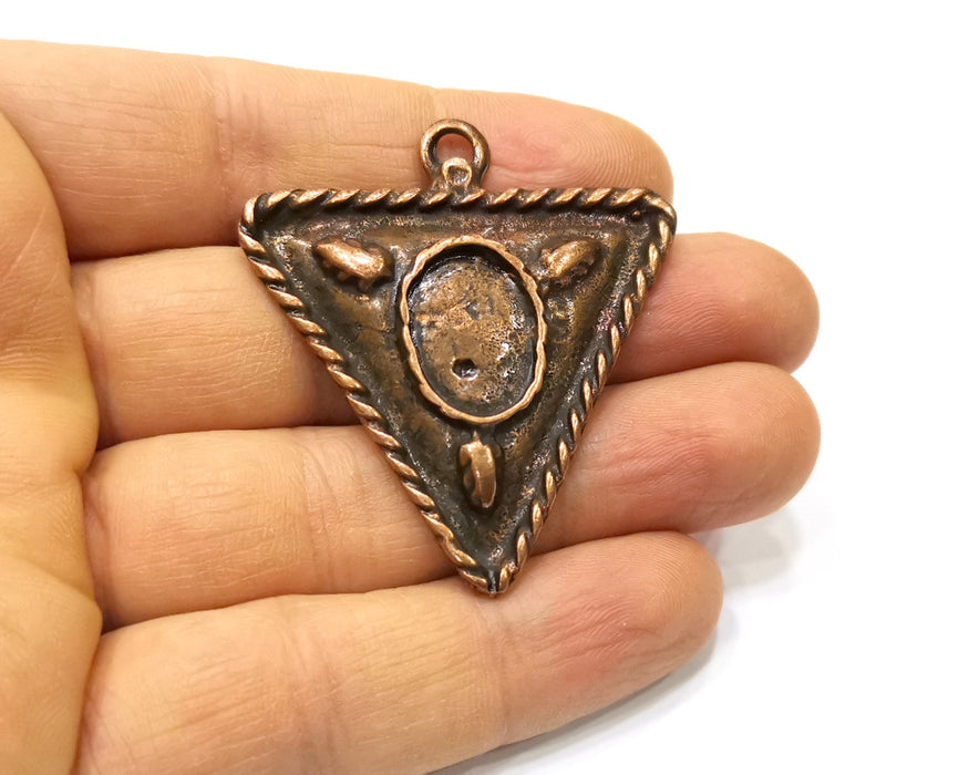 Antique Copper Pendant Antique Copper Plated Metal (51x46mm) G16811