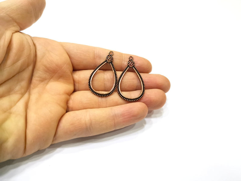 4 Copper Charm Antique Copper Charm (40x22mm) G16813