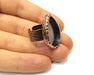 Copper Ring Blank Setting Cabochon Base inlay Ring Backs Mounting Adjustable Ring Base Bezel (25x18mm blank) Antique Copper Plated G16823
