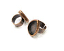 Copper Ring Blank Setting Cabochon Base inlay Ring Backs Mounting Adjustable Ring Base Bezel (25x18mm blank) Antique Copper Plated G16823