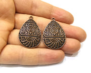 2 Copper Charm Antique Copper Charm (35x24mm) G16826