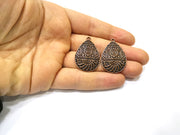 2 Copper Charm Antique Copper Charm (35x24mm) G16826