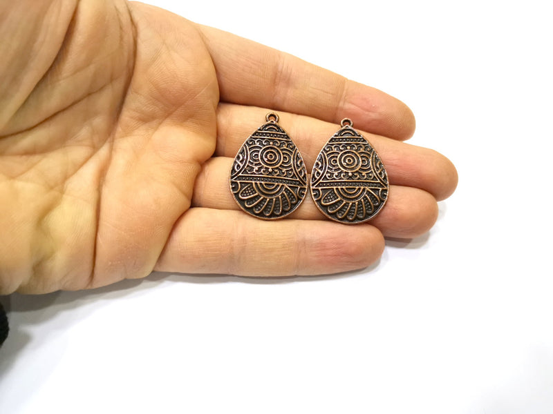 2 Copper Charm Antique Copper Charm (35x24mm) G16826
