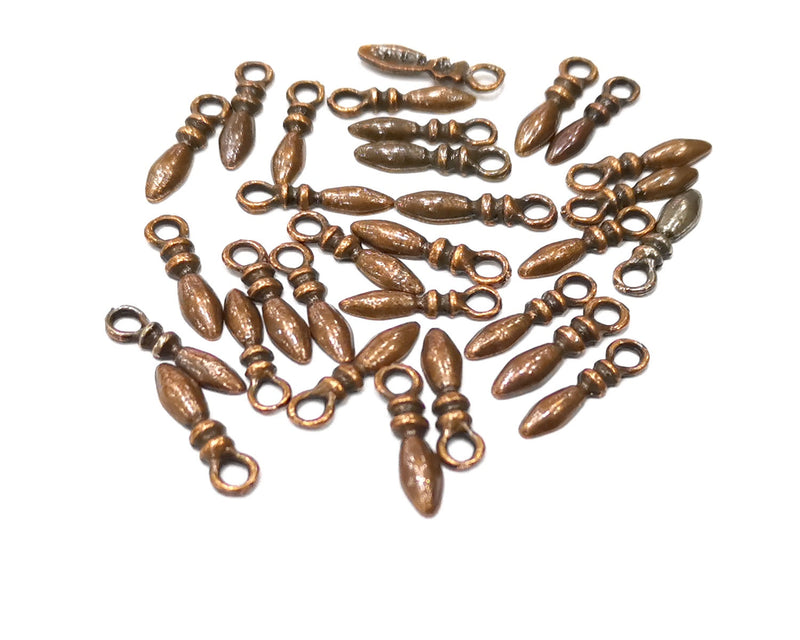 20 Copper Charm Antique Copper Charm (19x5mm) G16830