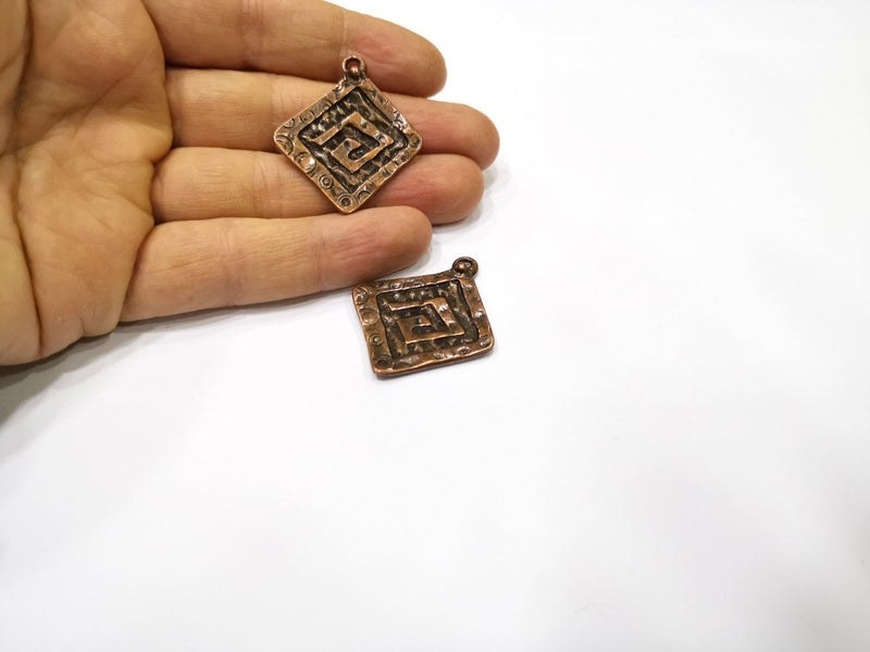 2 Copper Charm Antique Copper Charm (39x34mm) G16834