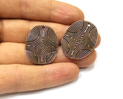 2 Copper Charm Antique Copper Charm (32x25mm) G16837