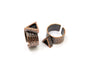 Copper Ring Blank Setting Cabochon Base inlay Ring Backs Mounting Adjustable Ring Base Bezel (7x6mm blank) Antique Copper Plated G16843