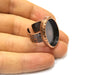 Copper Ring Blank Setting Cabochon Base inlay Ring Backs Mounting Adjustable Ring Base Bezel (25x18mm blank) Antique Copper Plated G16847