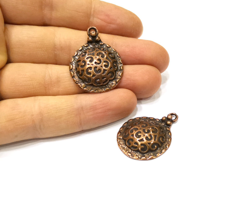 2 Copper Charm Antique Copper Charm (33x25mm) G16848