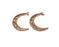 4 Crescent Charm Antique Copper Charm (39x28mm) G16849