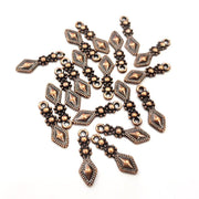 20 Antique Copper Charm Antique Copper Plated Metal (17x5mm) G15935