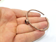 Bracelet Blank Cuff Bezel Resin Bangle inlay Blank Glass Cabochon Base Bezel Hammered Adjustable Antique Copper Bracelet (10mm Blank) G15953