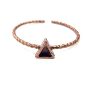 Bracelet Blank Cuff Bezel Resin Bangle inlay Blank Glass Cabochon Base Bezel Hammered Adjustable Antique Copper Bracelet (8mm Blank) G15955