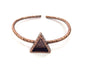 Bracelet Blank Cuff Bezel Resin Bangle inlay Blank Glass Cabochon Base Bezel Hammered Adjustable Antique Copper Bracelet (14x12mm ) G15976