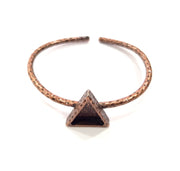 Bracelet Blank Cuff Bezel Resin Bangle inlay Blank Glass Cabochon Base Bezel Hammered Adjustable Antique Copper Bracelet (14x12mm ) G15976