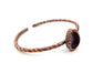 Bracelet Blank Cuff Bezel Resin Bangle inlay Blank Glass Cabochon Base Bezel Hammered Adjustable Antique Copper Bracelet (14x10mm ) G15981