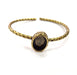 Bracelet Blank Cuff Bezel Resin Bangle inlay Blank Glass Cabochon Base Bezel Hammered Adjustable Antique Bronze Bracelet (10x8mm ) G15982