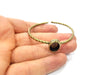 Bracelet Blank Cuff Bezel Resin Bangle inlay Blank Glass Cabochon Base Bezel Hammered Adjustable Antique Bronze Bracelet (10x8mm ) G15982
