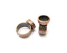 Copper Ring Blank Setting Hammered Cabochon Base inlay Ring Backs Mounting Adjustable Ring Base Bezel (12mm) Antique Copper Plated G16865
