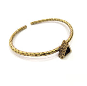 Bracelet Blank Cuff Bezel Resin Bangle inlay Blank Glass Cabochon Base Bezel Hammered Adjustable Antique Bronze Bracelet (6mm ) G15990